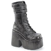 Black-Silver Rub-Off Vegan Leather