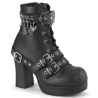 Demonia Cult Essential | "Gothika-66" Boots - Black Vegan Leather