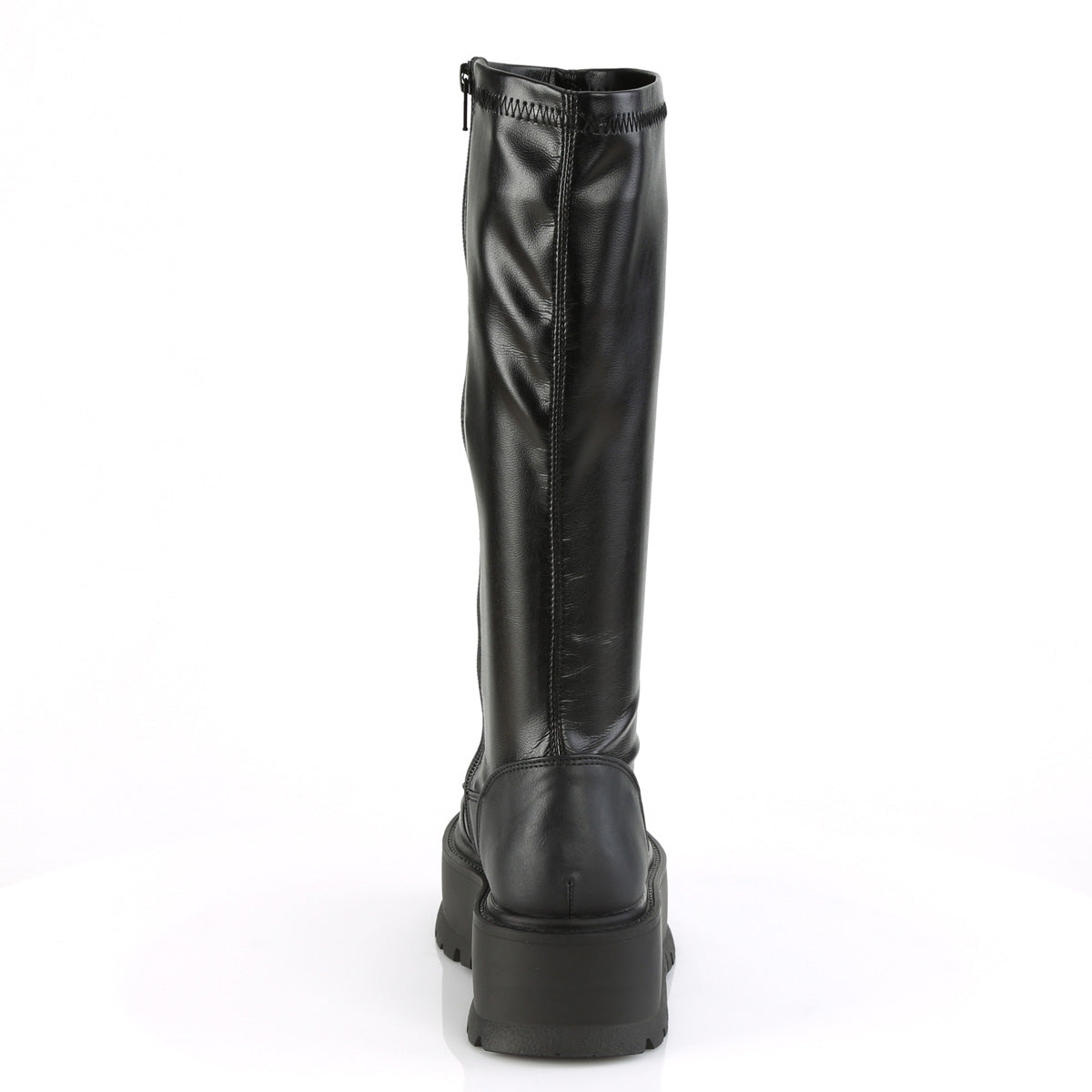 Demonia Cult Latest | "Slacker-200" Boots - Black Stretch Vegan Leather