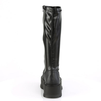 Demonia Cult Latest | "Slacker-200" Boots - Black Stretch Vegan Leather