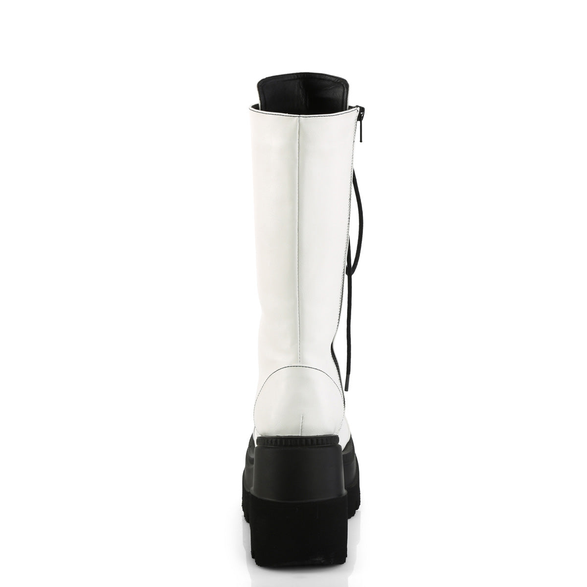 Demonia Cult Quality | "Shaker-72" Boots - White Vegan Leather