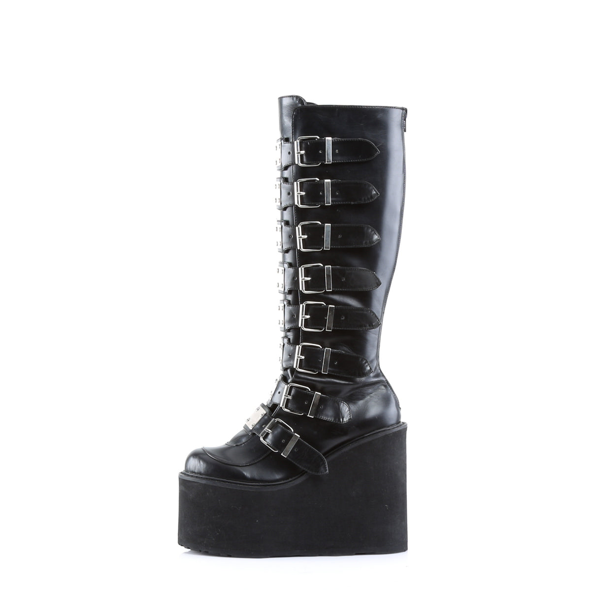 Demonia Cult Exclusive | "Swing-815" Boots - Black Vegan Leather
