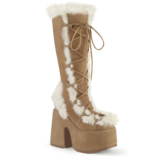 Demonia Cult Signature | "Camel-311" Boots - Camel Vegan Suede