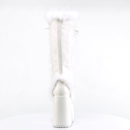 Demonia Cult Classic | "Camel-311" Boots - White Vegan Leather