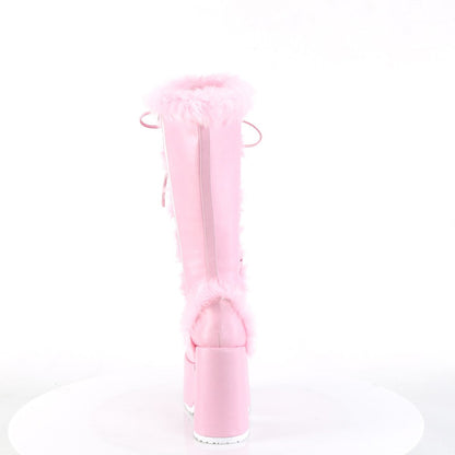 Demonia Cult Essential | "Camel-311" Boots - Pastel Pink Vegan Leather