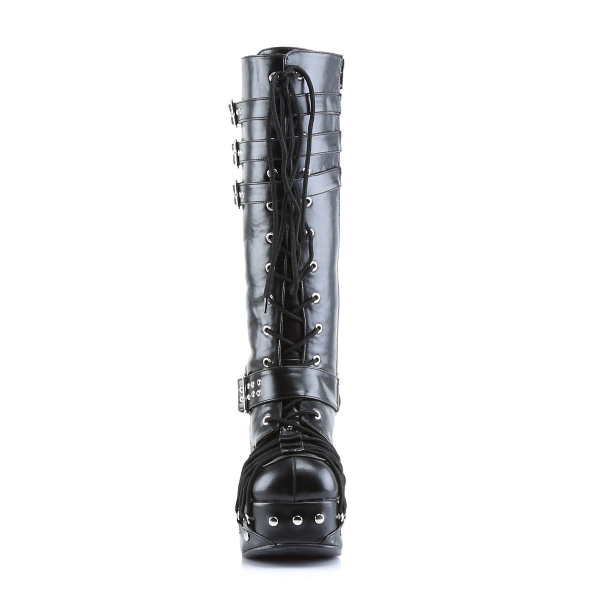 Demonia Cult Latest | "Charade-206" Boots - Black Vegan Leather