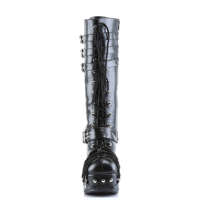 Demonia Cult Latest | "Charade-206" Boots - Black Vegan Leather