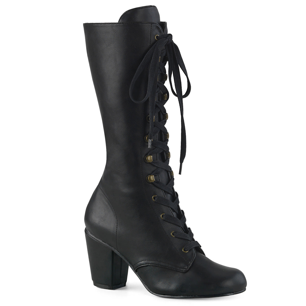 Demonia Cult Exclusive | "Vivika-205" Boots - Black Vegan Leather