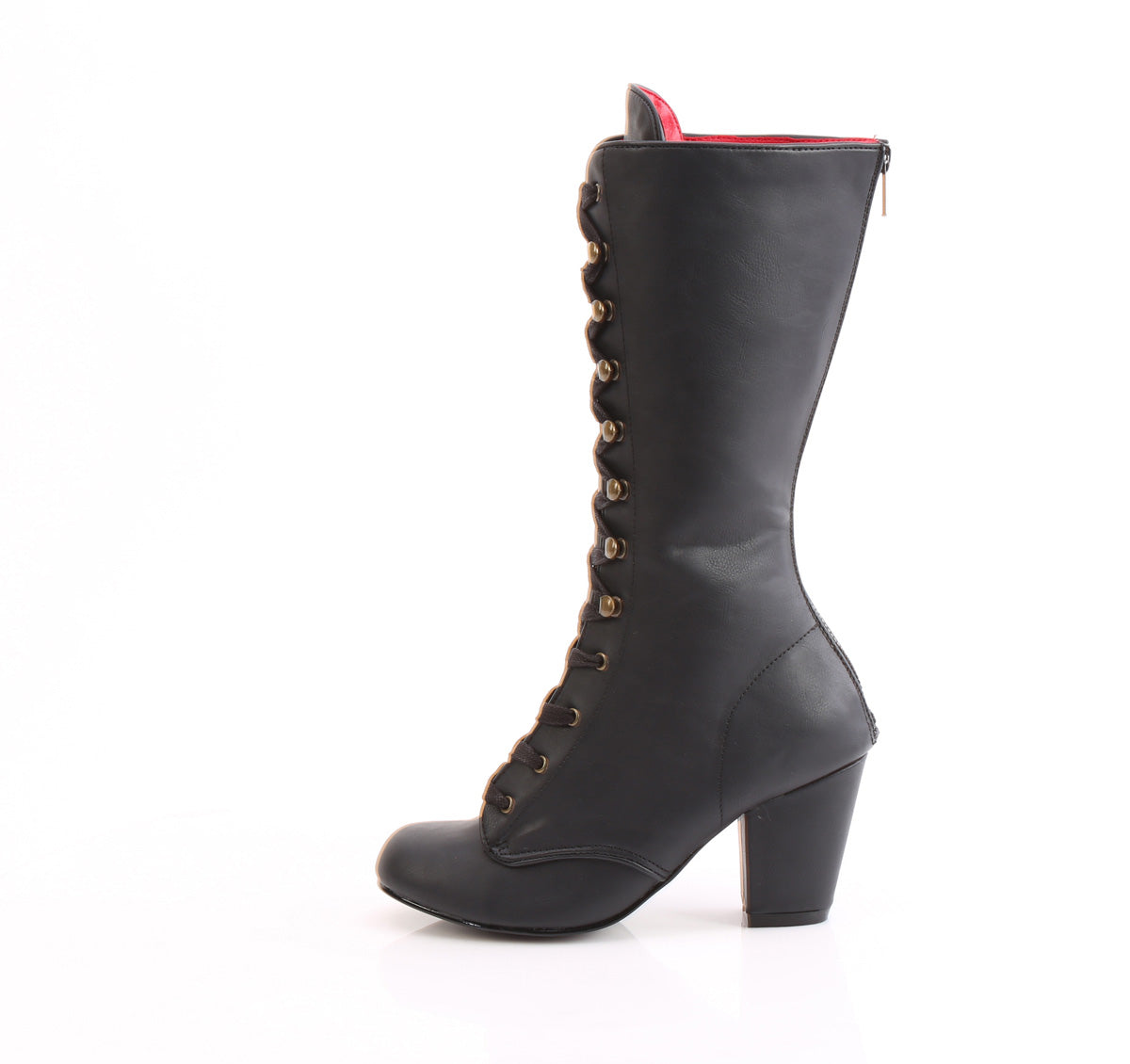 Demonia Cult Exclusive | "Vivika-205" Boots - Black Vegan Leather