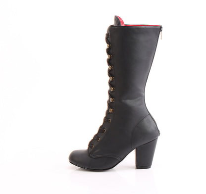 Demonia Cult Exclusive | "Vivika-205" Boots - Black Vegan Leather