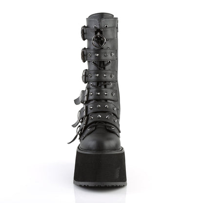 Demonia Cult Signature | "Damned-225" Boots - Black Vegan Leather
