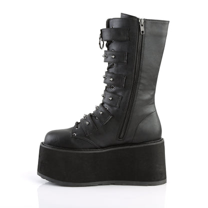 Demonia Cult Signature | "Damned-225" Boots - Black Vegan Leather