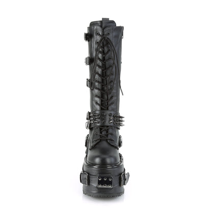 Demonia Cult Classic | "Swing-327" Boots - Black Vegan Leather