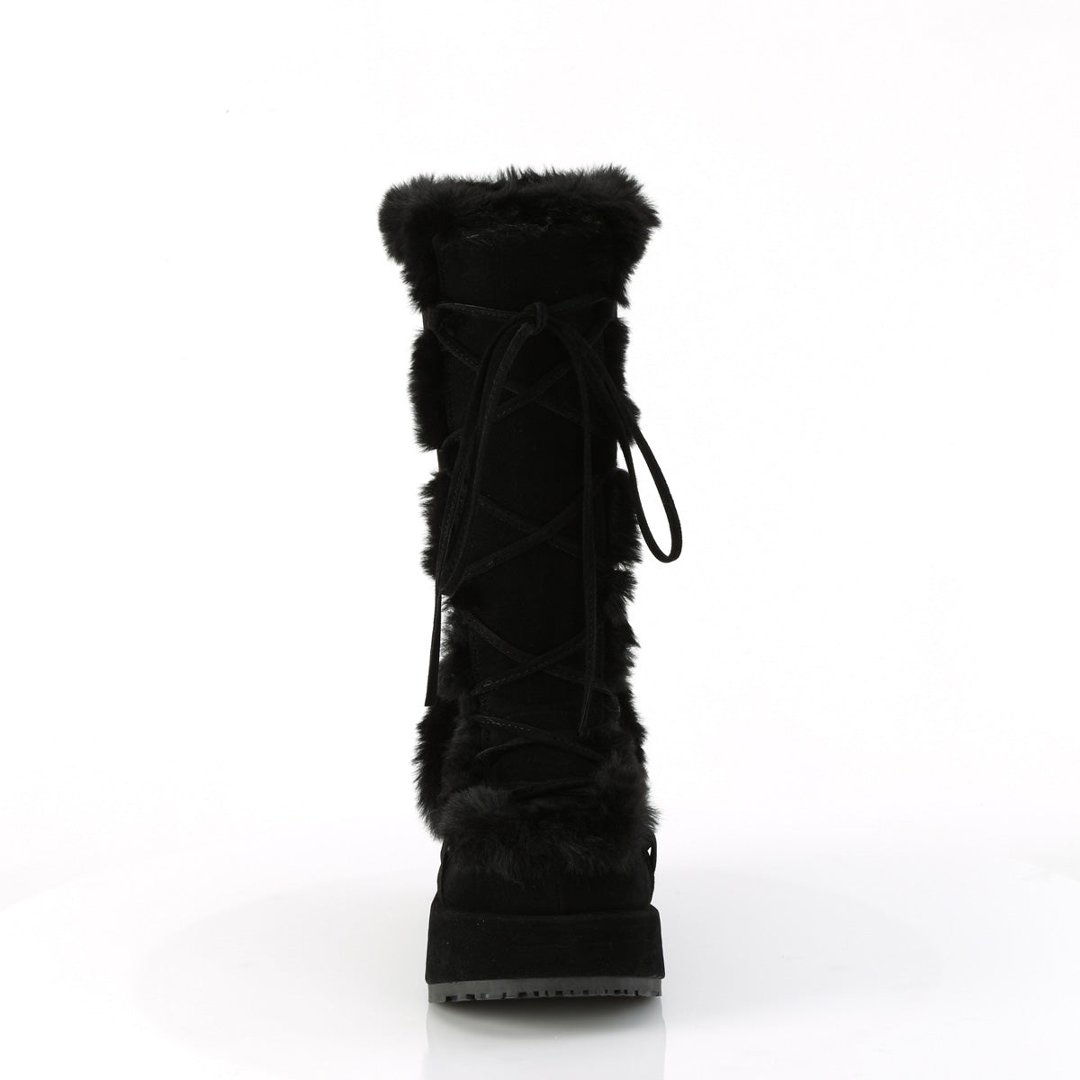 Demonia Cult Essential | "Cubby-311" Boots - Black Vegan Suede