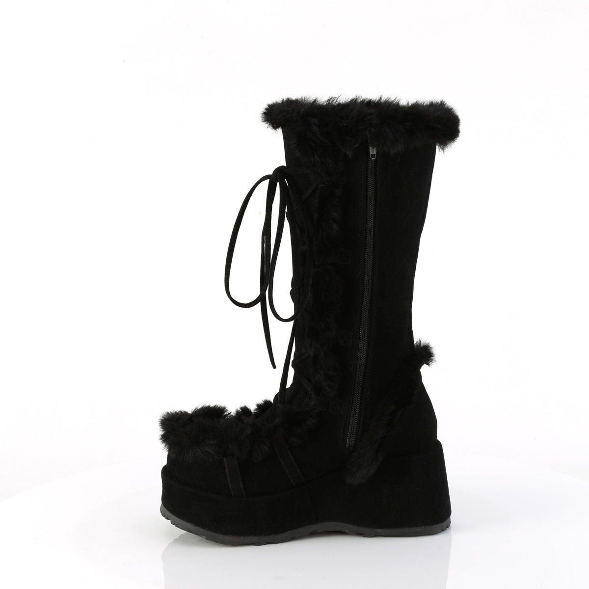 Demonia Cult Essential | "Cubby-311" Boots - Black Vegan Suede