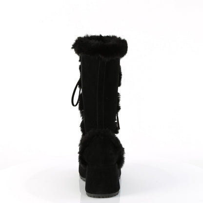 Demonia Cult Essential | "Cubby-311" Boots - Black Vegan Suede