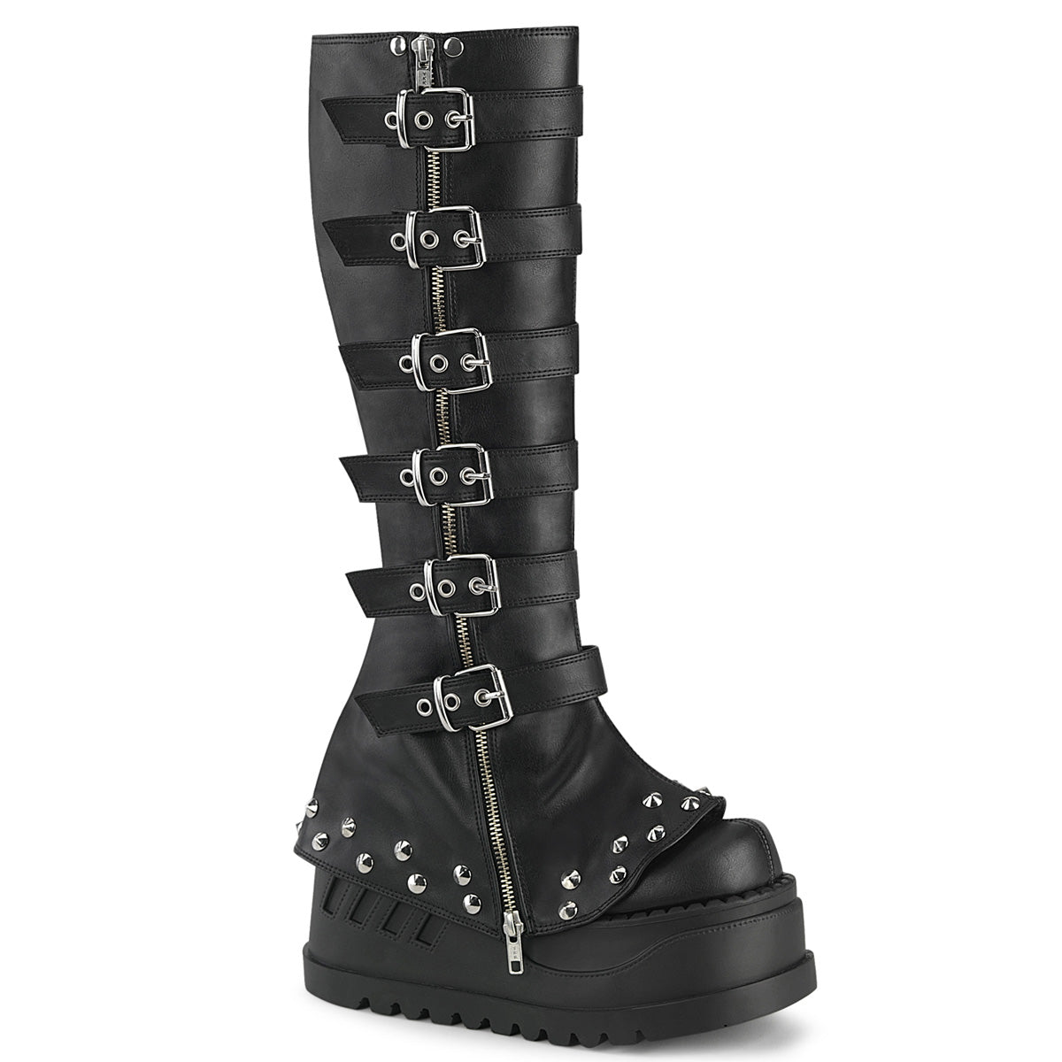 Demonia Cult Everyday | "Stomp-223" Boots - Black Vegan Leather