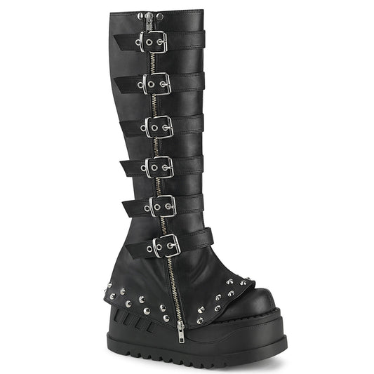Demonia Cult Everyday | "Stomp-223" Boots - Black Vegan Leather