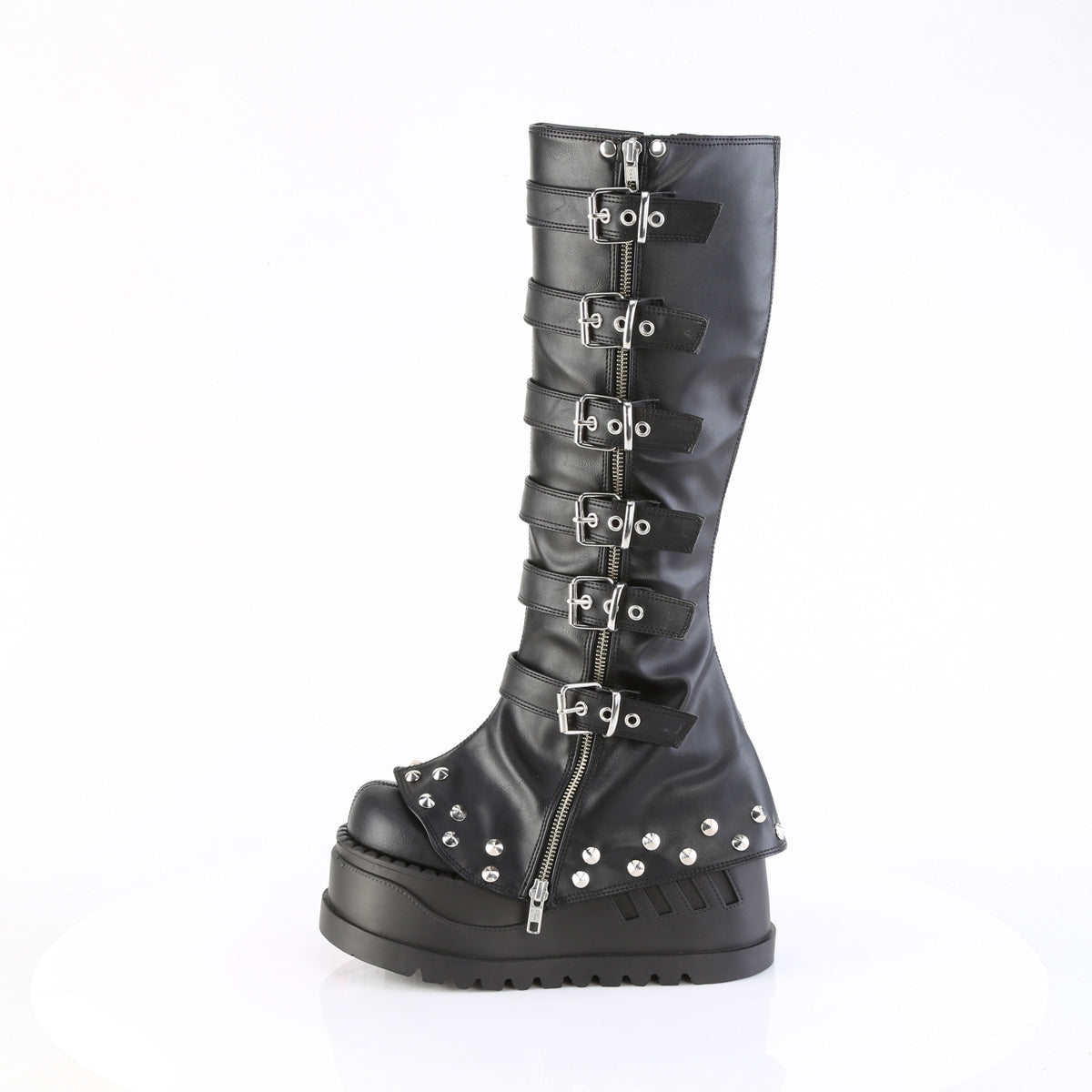 Demonia Cult Everyday | "Stomp-223" Boots - Black Vegan Leather