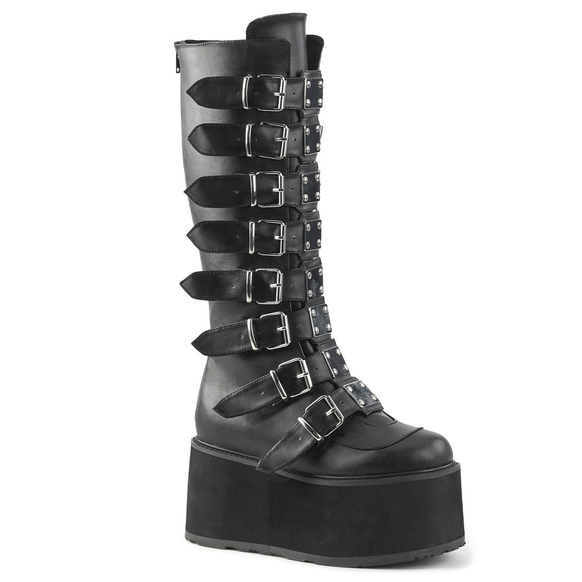 Demonia Cult Value | "Damned-318" Boots - Black Vegan Leather