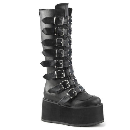 Demonia Cult Value | "Damned-318" Boots - Black Vegan Leather