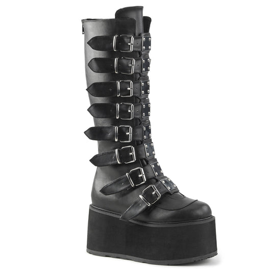 Demonia Cult Value | "Damned-318" Boots - Black Vegan Leather