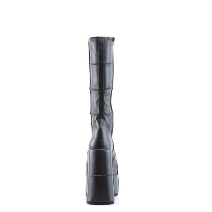 Demonia Cult Latest | "Stack-301" Boots - Black Vegan Leather