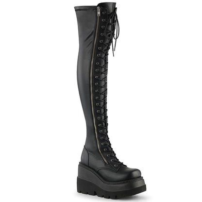 Demonia Cult Essential | "Shaker-374" Boots - Black Str. Vegan Leather