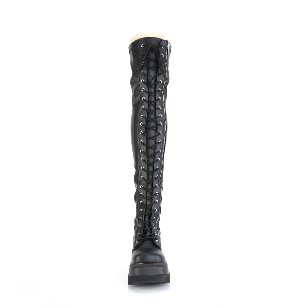 Demonia Cult Essential | "Shaker-374" Boots - Black Str. Vegan Leather