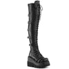 Black Vegan Leather-Stretch
