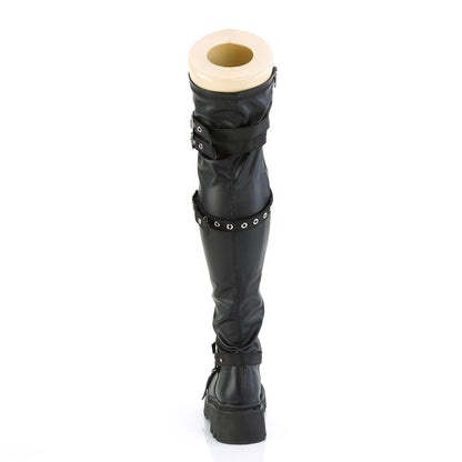 Demonia Cult Quality | "Renegade-320" Boots - Black Stretch Vegan Leather
