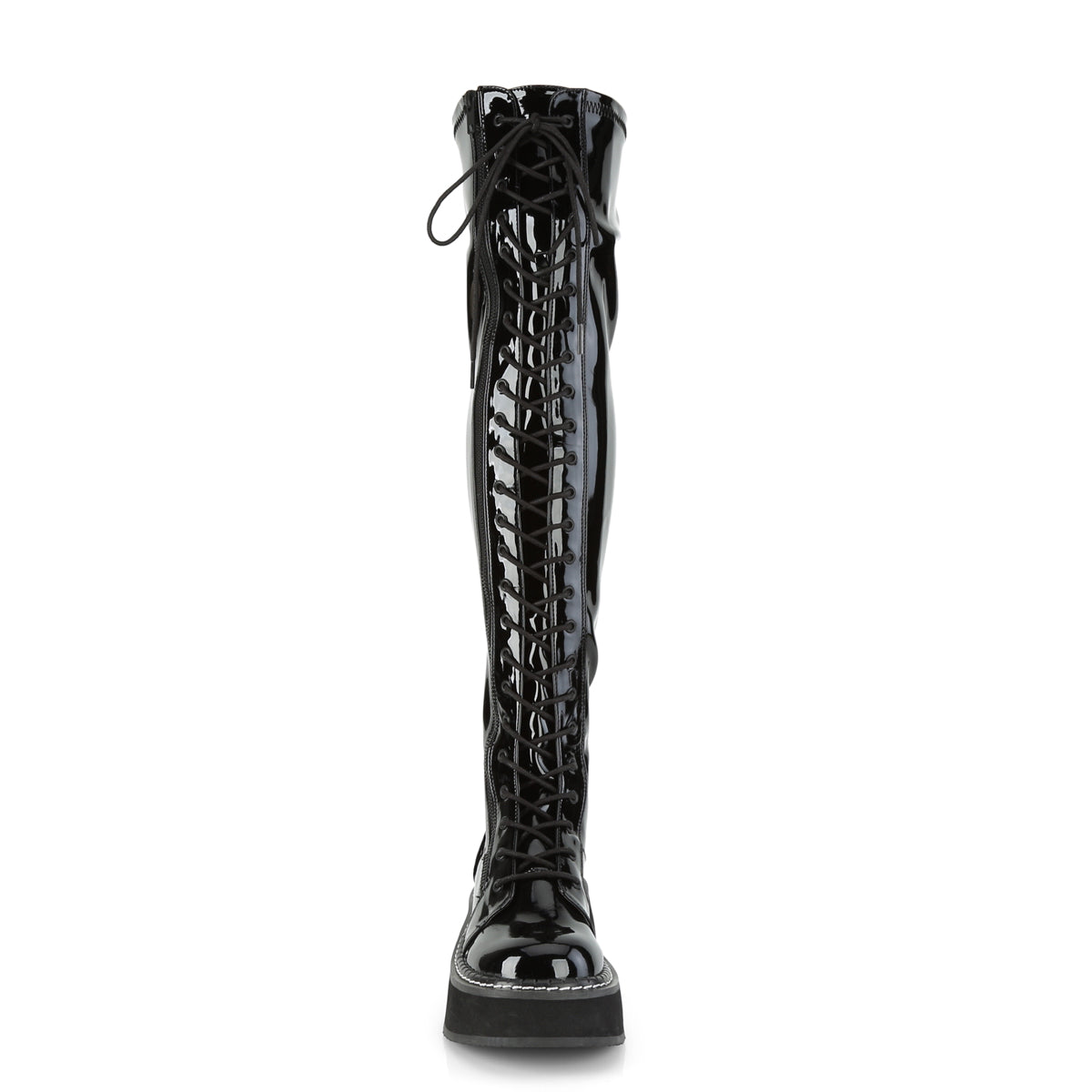 Demonia Cult Signature | "Emily-375" Boots - Black Patent