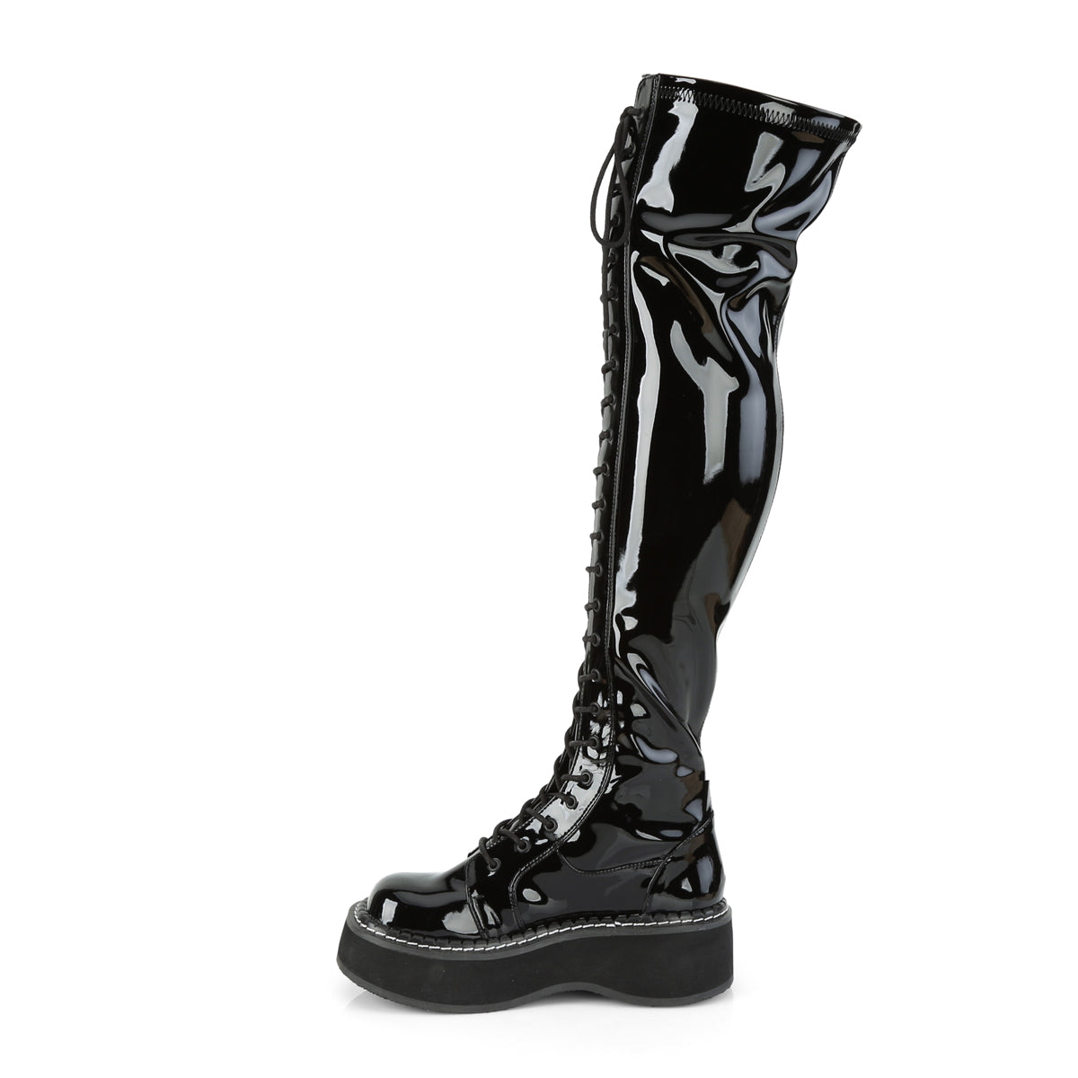 Demonia Cult Signature | "Emily-375" Boots - Black Patent