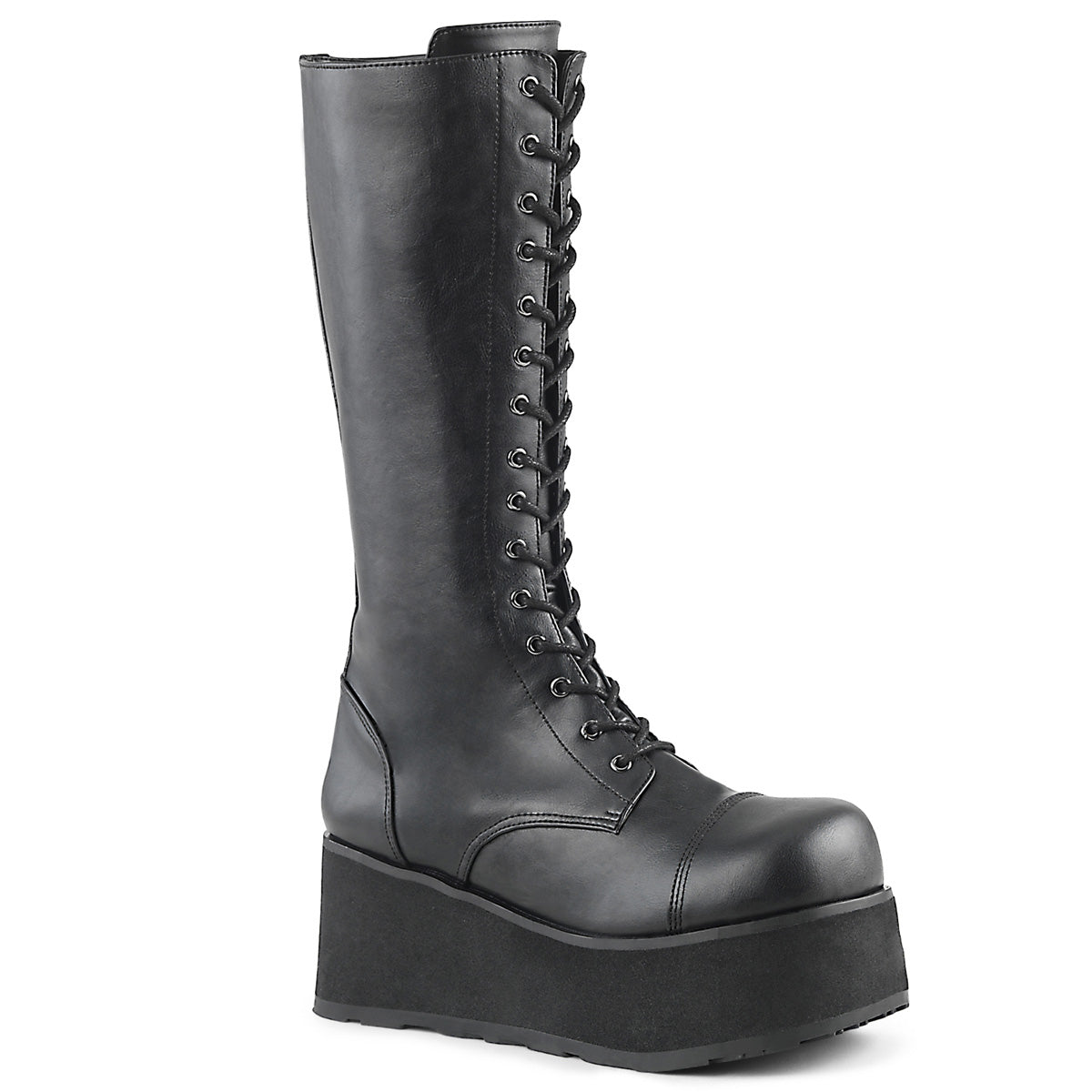 Demonia Cult Essential | "Trashville-502" Boots - Black Vegan Leather