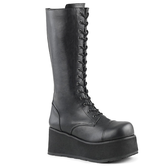 Demonia Cult Essential | "Trashville-502" Boots - Black Vegan Leather