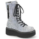 Silver Vegan Leather-Rhinstone