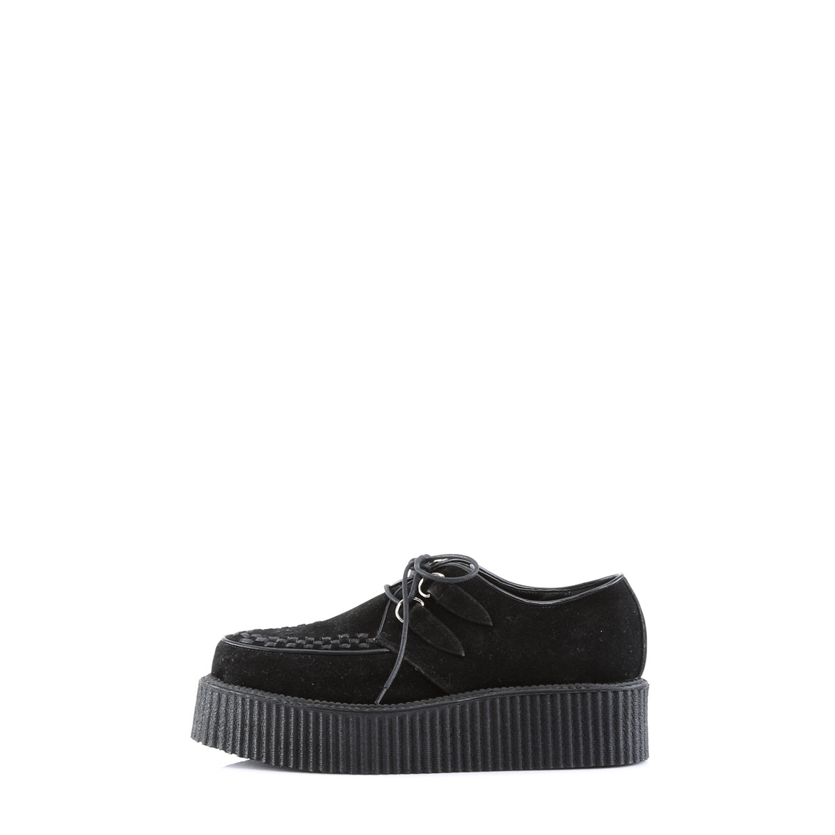 Demonia Cult Exclusive | "V-CREEPER-502S" Creepers - Black Vegan Suede