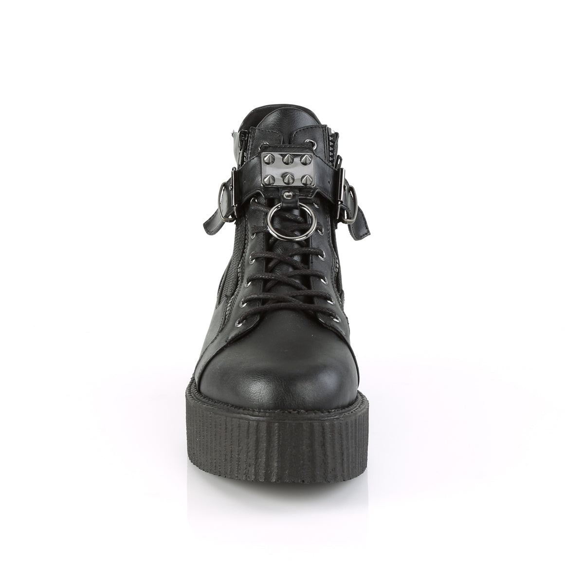 Demonia Cult Classic | "V-CREEPER-566" Creepers - Black Vegan Leather