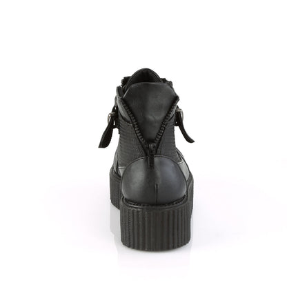 Demonia Cult Classic | "V-CREEPER-566" Creepers - Black Vegan Leather