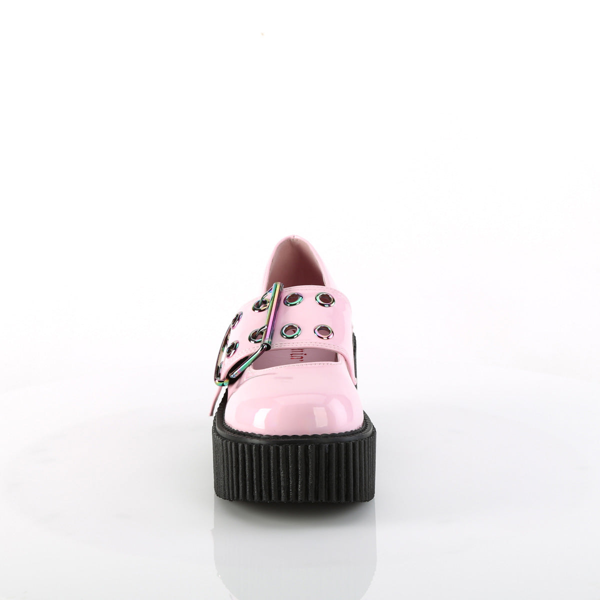 Demonia Cult Value | "Creeper-230" Creepers - Baby Pink Holo Patent