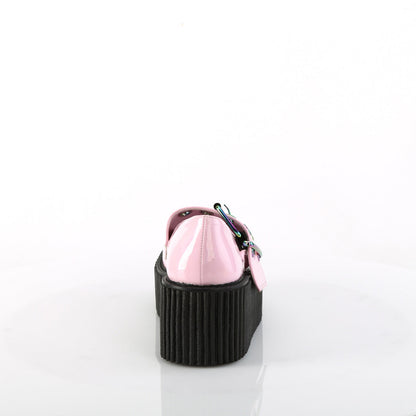 Demonia Cult Value | "Creeper-230" Creepers - Baby Pink Holo Patent