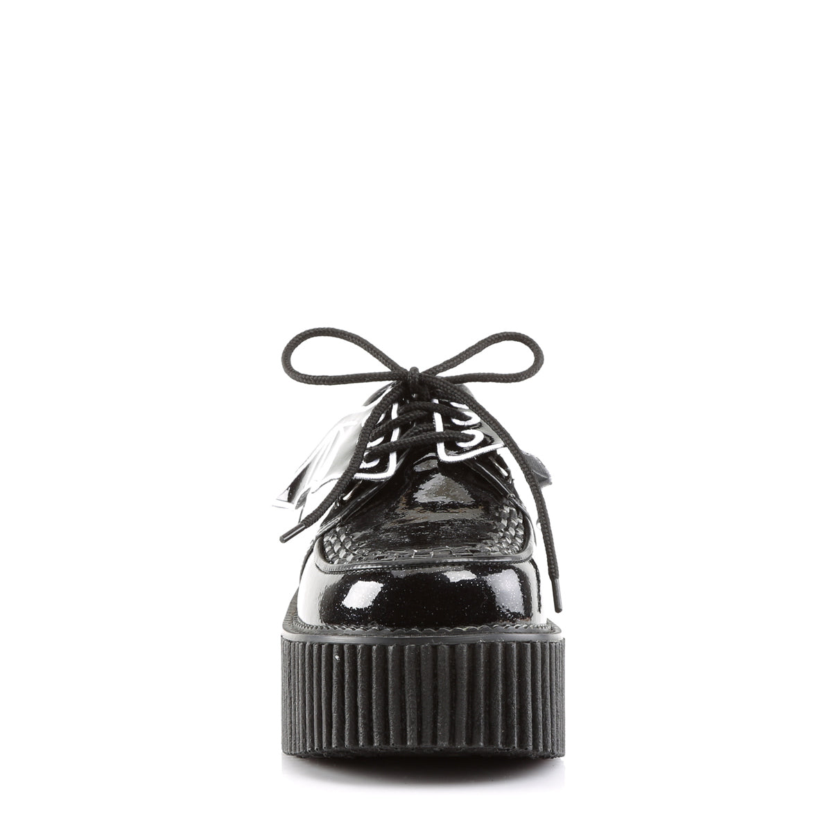 Demonia Cult Great Value | "Creeper-205" Creepers - Black Glitter Vinyl