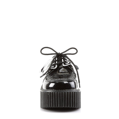 Demonia Cult Great Value | "Creeper-205" Creepers - Black Glitter Vinyl