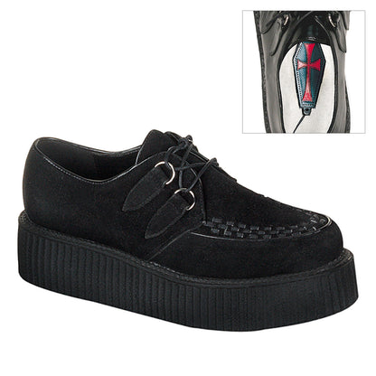 Demonia Cult Latest | "Creeper-402S" Creepers - Black Suede