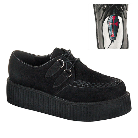 Demonia Cult Latest | "Creeper-402S" Creepers - Black Suede
