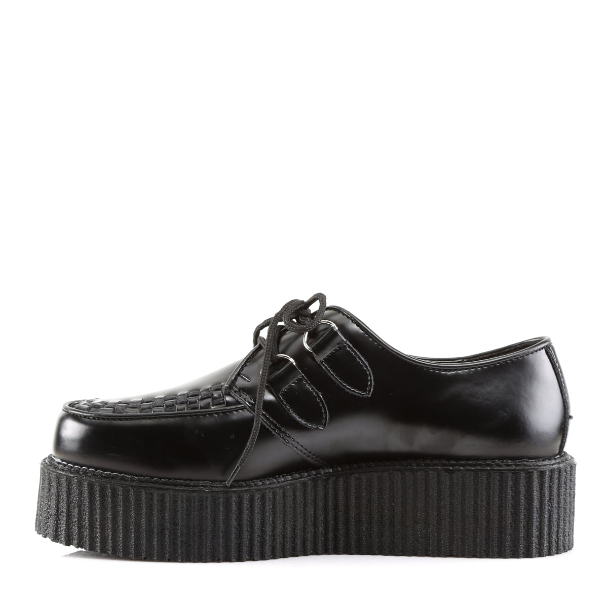 Demonia Cult Exclusive | "Creeper-402" Creepers - Black Leather
