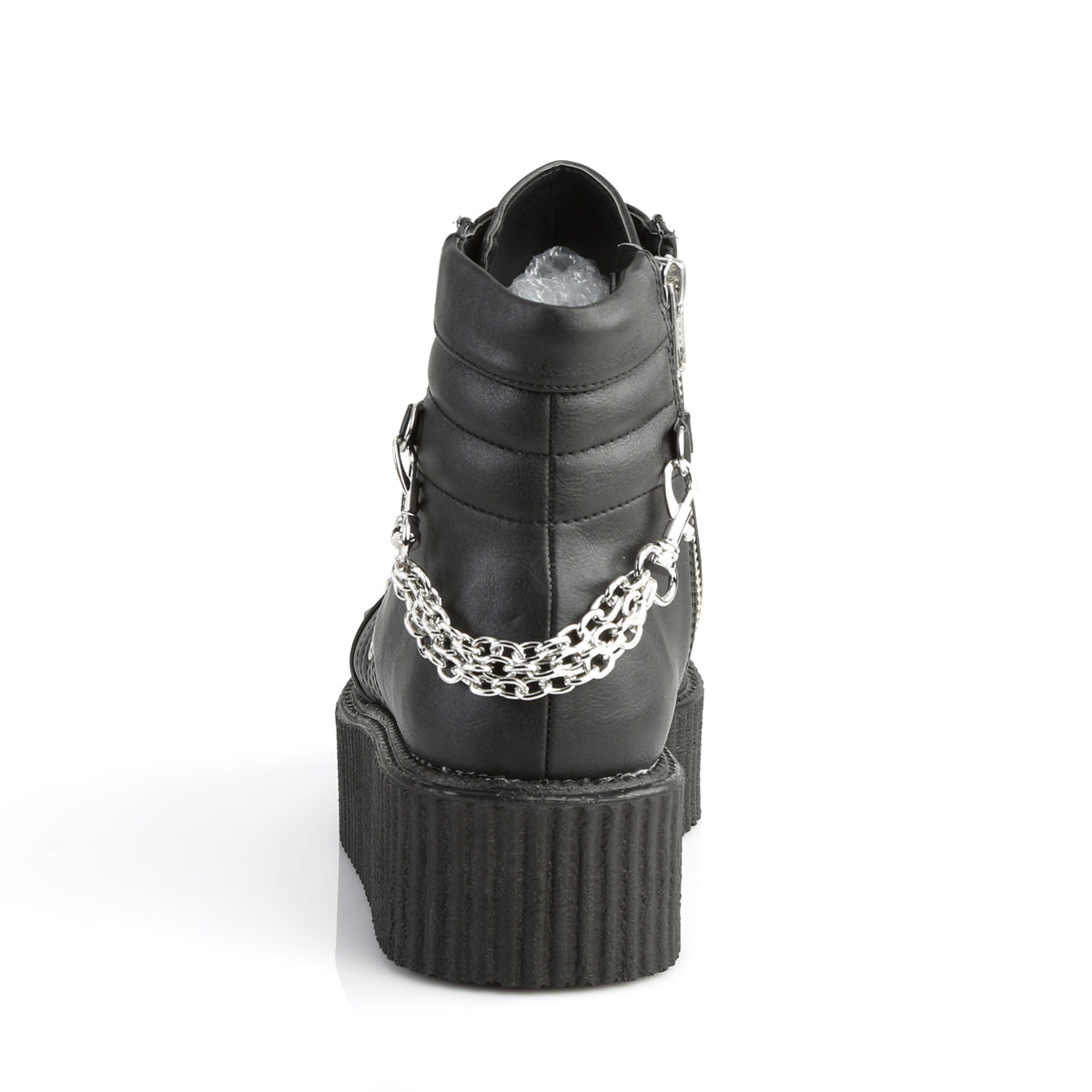 Demonia Cult Signature | "V-CREEPER-565" Creepers - Black Vegan Leather