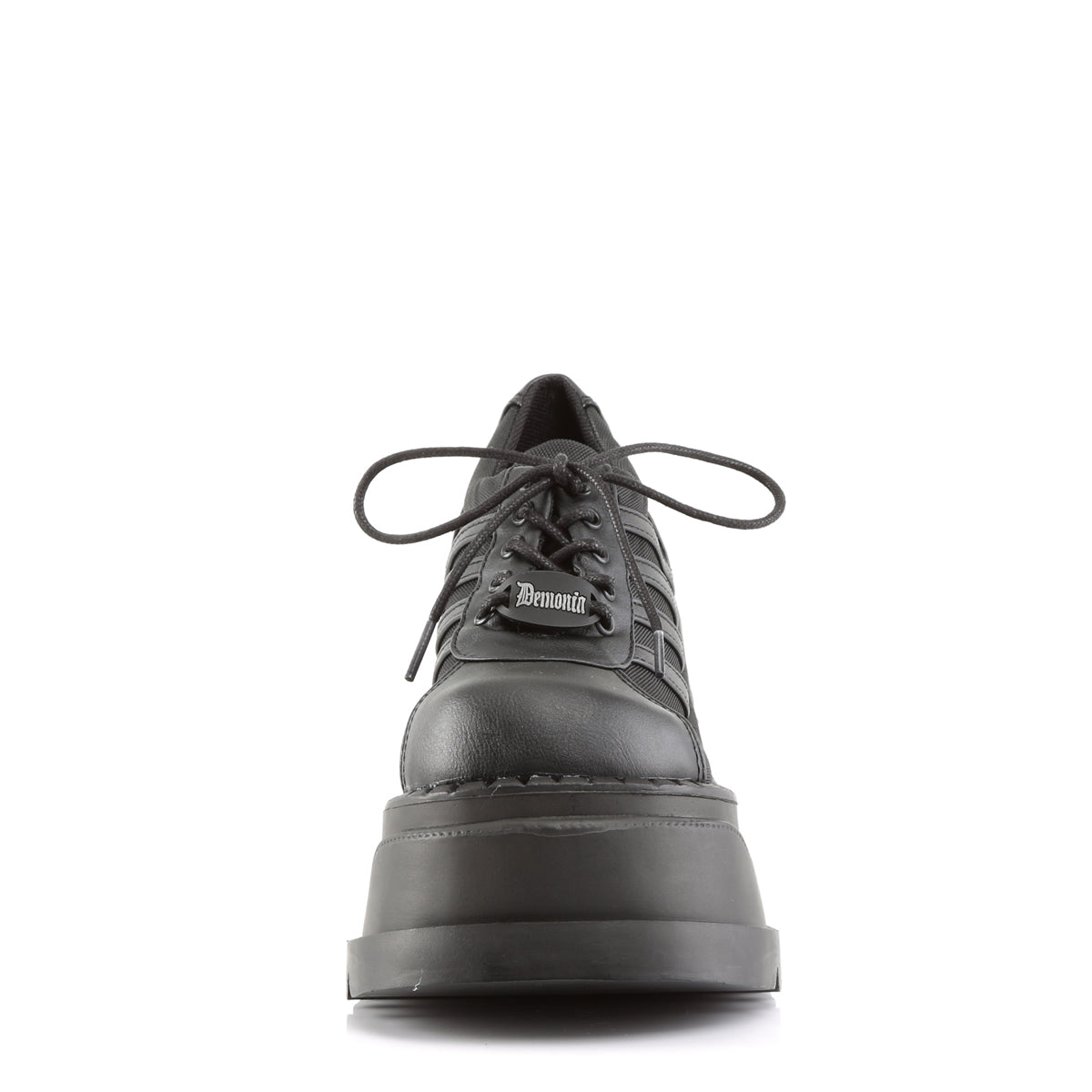 Demonia Cult Classic | "Stomp-08" Shoes - Black Vegan Leather