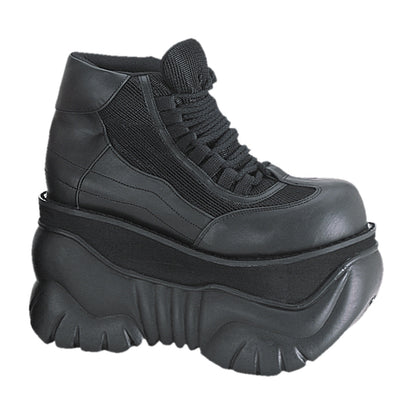 Demonia Cult Essential | "Boxer-01" Platforms - Black Vegan Leather