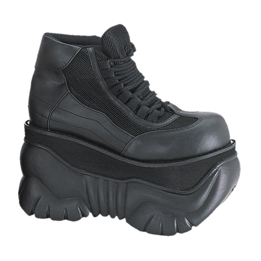 Demonia Cult Essential | "Boxer-01" Platforms - Black Vegan Leather